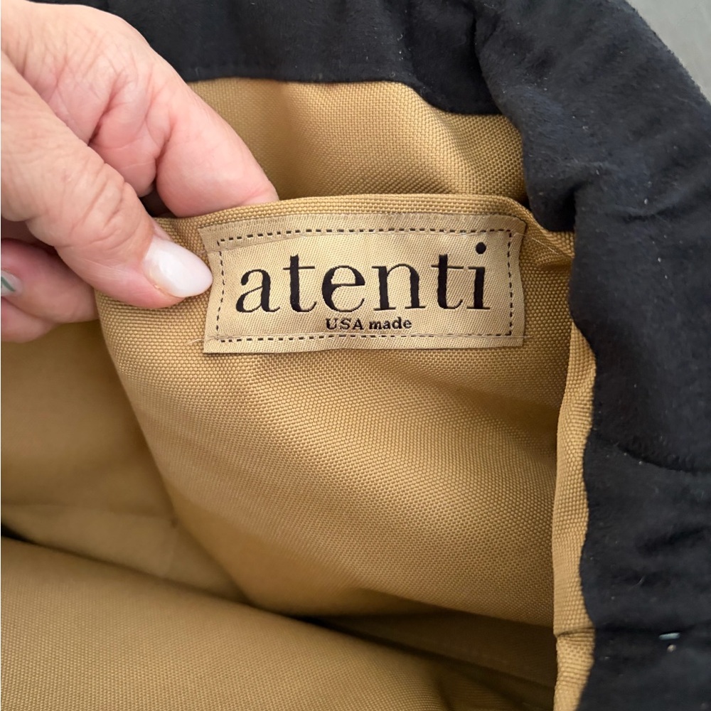 Atenti Elegant Black and Cream Hobo Bag - Picture 2 of 4